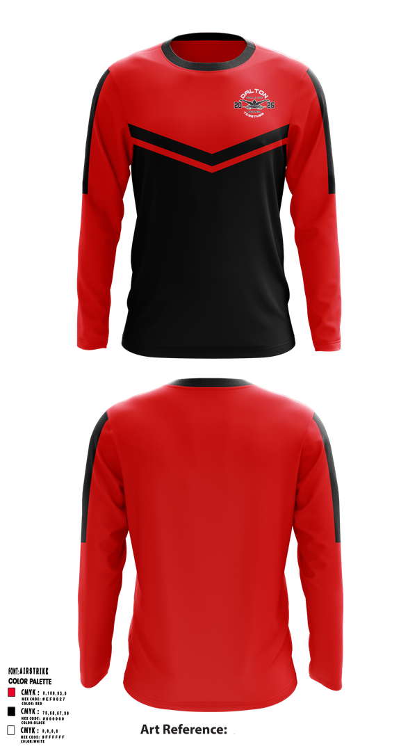 Long Sleeve Performance Shirt, Dalton Junior High School Swimming, Swimming, Teamtime, Team time, sublimation, custom sports apparel, team uniforms, spirit wear, spiritwear, sports uniforms, custom shirts, team store, custom team store, fundraiser sports, apparel fundraiser