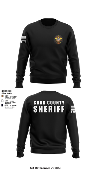 Crew Neck Sweatshirt, Cook County Sheriff’s Office, Police, Teamtime, Team time, sublimation, custom sports apparel, team uniforms, spirit wear, spiritwear, sports uniforms, custom shirts, team store, custom team store, fundraiser sports, apparel fundraiser