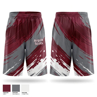 Mens Basketball Shorts, Argyle Scots, Men's Basketball, Teamtime, Team time, sublimation, custom sports apparel, team uniforms, spirit wear, spiritwear, sports uniforms, custom shirts, team store, custom team store, fundraiser sports, apparel fundraiser
