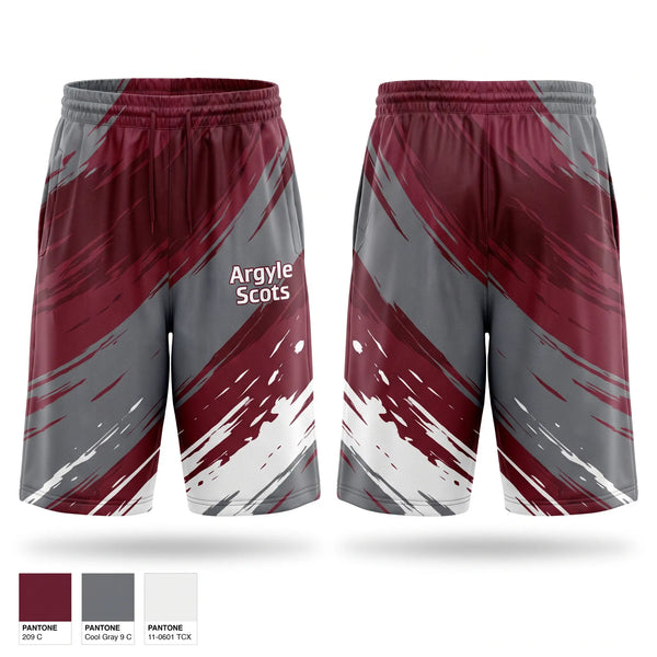 Mens Basketball Shorts, Argyle Scots, Men's Basketball, Teamtime, Team time, sublimation, custom sports apparel, team uniforms, spirit wear, spiritwear, sports uniforms, custom shirts, team store, custom team store, fundraiser sports, apparel fundraiser