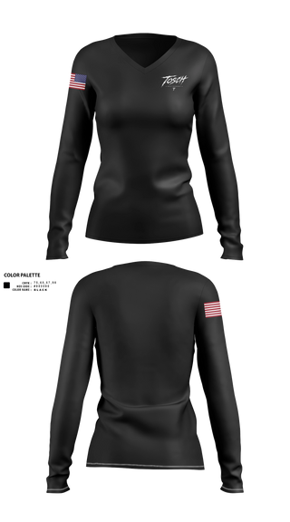 Womens Long Sleeve Vneck Shirt, MANAMAY, Police, Teamtime, Team time, sublimation, custom sports apparel, team uniforms, spirit wear, spiritwear, sports uniforms, custom shirts, team store, custom team store, fundraiser sports, apparel fundraiser