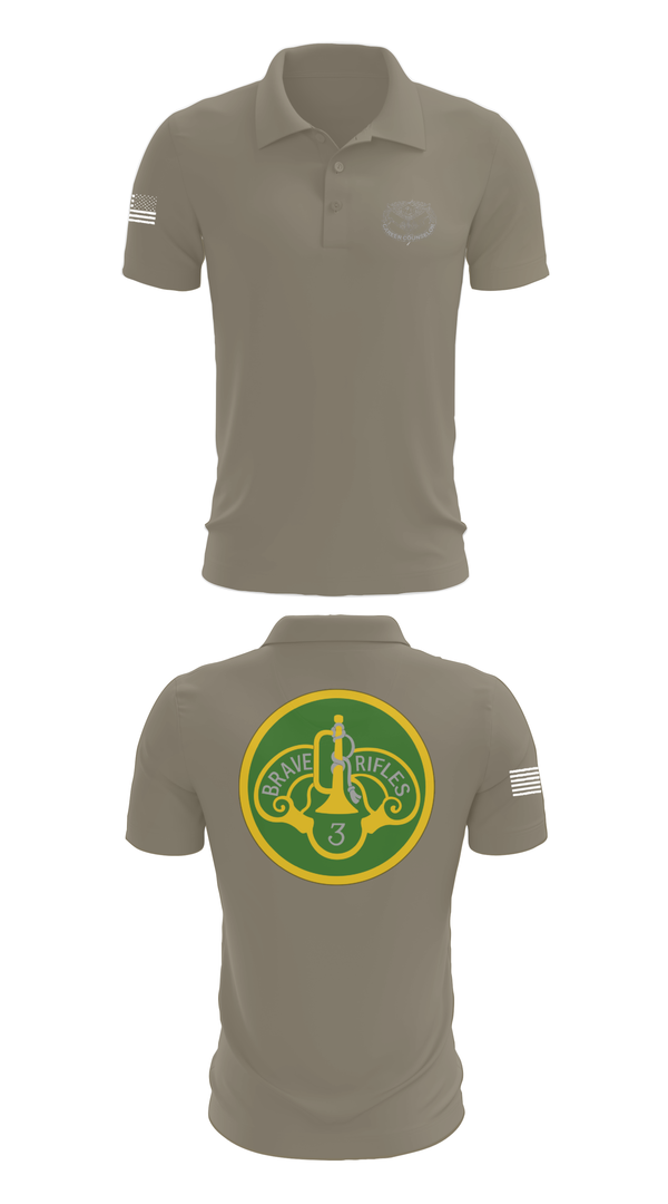 Short Sleeve Performance Polo, 3d Cavalry Regiment, Army, Teamtime, Team time, sublimation, custom sports apparel, team uniforms, spirit wear, spiritwear, sports uniforms, custom shirts, team store, custom team store, fundraiser sports, apparel fundraiser
