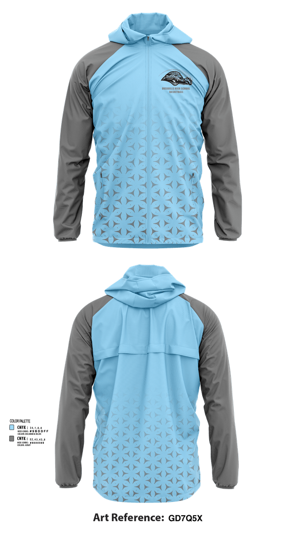 Windbreaker, Overhills High School Basketball, Men's Basketball, Teamtime, Team time, sublimation, custom sports apparel, team uniforms, spirit wear, spiritwear, sports uniforms, custom shirts, team store, custom team store, fundraiser sports, apparel fundraiser