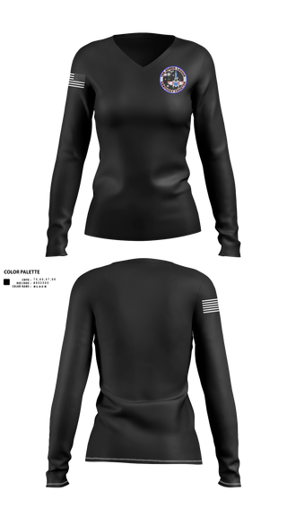 Womens Long Sleeve Vneck Shirt, The saber legion Kentucky, , Teamtime, Team time, sublimation, custom sports apparel, team uniforms, spirit wear, spiritwear, sports uniforms, custom shirts, team store, custom team store, fundraiser sports, apparel fundraiser