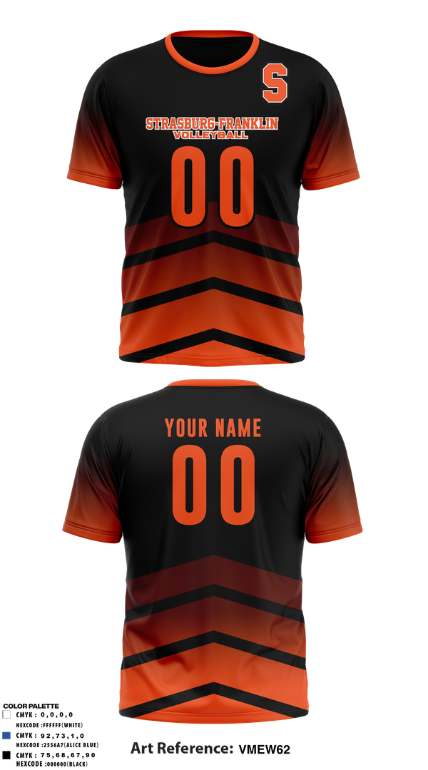 Short Sleeve Performance Shirt, Strasburg-Franklin Volleyball, Women's Volleyball, Teamtime, Team time, sublimation, custom sports apparel, team uniforms, spirit wear, spiritwear, sports uniforms, custom shirts, team store, custom team store, fundraiser sports, apparel fundraiser