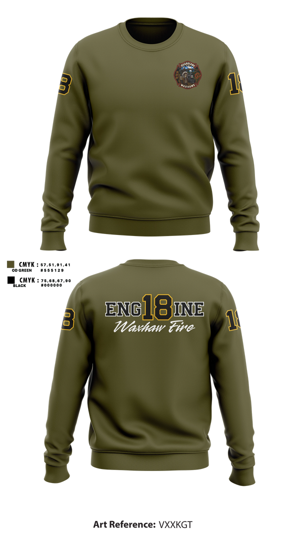 Crew Neck Sweatshirt, Waxhaw Fire, Fire Department, Teamtime, Team time, sublimation, custom sports apparel, team uniforms, spirit wear, spiritwear, sports uniforms, custom shirts, team store, custom team store, fundraiser sports, apparel fundraiser