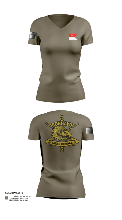 Ironhawk troop 4858933 Women's Short Sleeve V-neck Shirt - 42