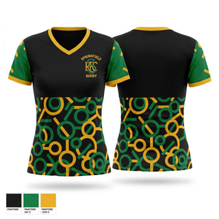 Womens Short Sleeve Vneck Shirt, Springfield Rifles Rugby Football Club, Rugby, Teamtime, Team time, sublimation, custom sports apparel, team uniforms, spirit wear, spiritwear, sports uniforms, custom shirts, team store, custom team store, fundraiser sports, apparel fundraiser