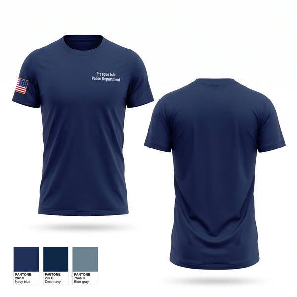 Short Sleeve Performance Shirt, Presque Isle Police Department, Police, Teamtime, Team time, sublimation, custom sports apparel, team uniforms, spirit wear, spiritwear, sports uniforms, custom shirts, team store, custom team store, fundraiser sports, apparel fundraiser