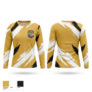 Long Sleeve Performance Shirt, Wasted Potential, Softball, Teamtime, Team time, sublimation, custom sports apparel, team uniforms, spirit wear, spiritwear, sports uniforms, custom shirts, team store, custom team store, fundraiser sports, apparel fundraiser
