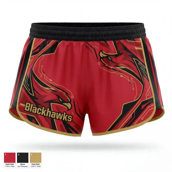 Womens Shorts, Raleigh Blackhawks, Baseball, Teamtime, Team time, sublimation, custom sports apparel, team uniforms, spirit wear, spiritwear, sports uniforms, custom shirts, team store, custom team store, fundraiser sports, apparel fundraiser