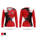 Hibriten Women's Long Sleeve V-neck Shirt - 1