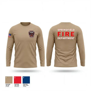 Long Sleeve Performance Shirt, Springfield Volunteer Fire Dept., Fire Department, Teamtime, Team time, sublimation, custom sports apparel, team uniforms, spirit wear, spiritwear, sports uniforms, custom shirts, team store, custom team store, fundraiser sports, apparel fundraiser