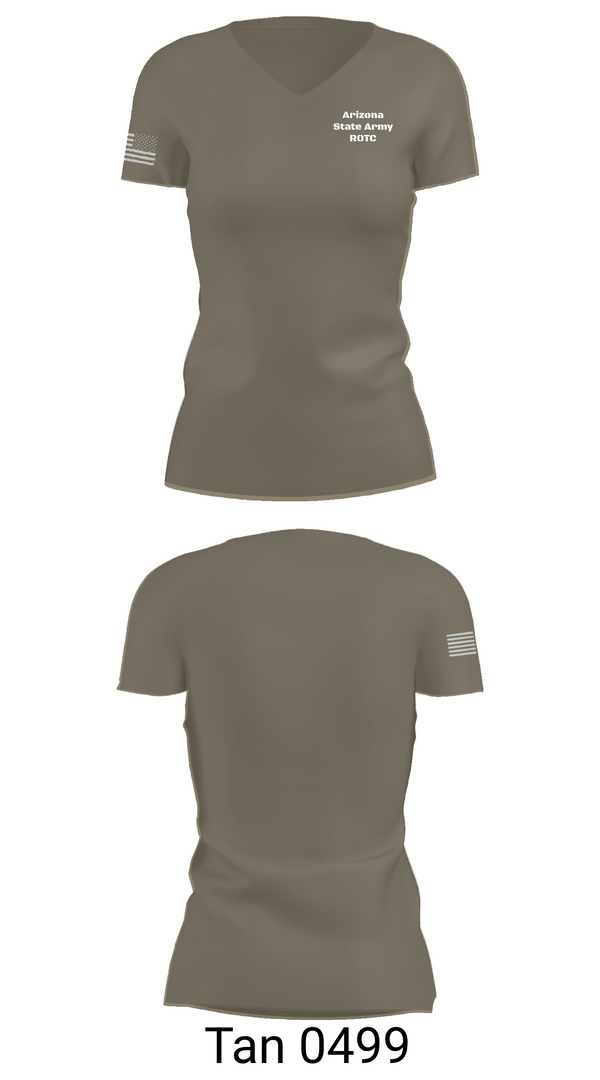 Womens Short Sleeve Vneck Shirt, Arizona State Army ROTC, Army, Teamtime, Team time, sublimation, custom sports apparel, team uniforms, spirit wear, spiritwear, sports uniforms, custom shirts, team store, custom team store, fundraiser sports, apparel fundraiser