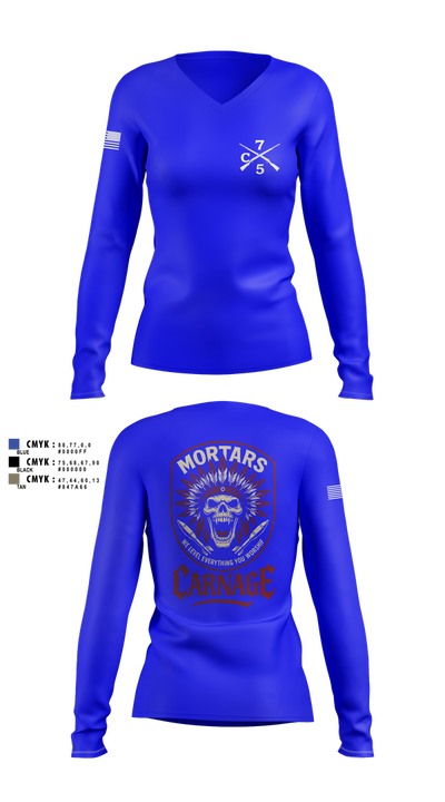 Carnage 79980273 Women's Long Sleeve V-neck Shirt - 5