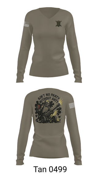 Womens Long Sleeve Vneck Shirt, 2/11 Hotel battery, Marines, Teamtime, Team time, sublimation, custom sports apparel, team uniforms, spirit wear, spiritwear, sports uniforms, custom shirts, team store, custom team store, fundraiser sports, apparel fundraiser