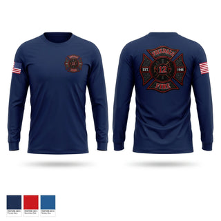 Long Sleeve Performance Shirt, Fieldale Fire Company, Fire Department, Teamtime, Team time, sublimation, custom sports apparel, team uniforms, spirit wear, spiritwear, sports uniforms, custom shirts, team store, custom team store, fundraiser sports, apparel fundraiser