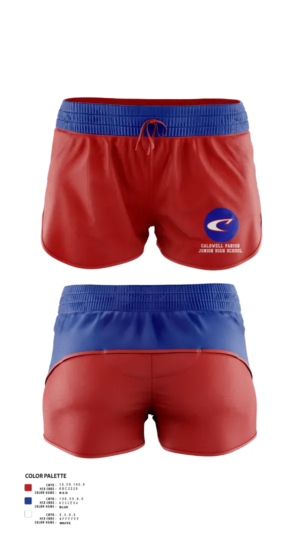 Womens Shorts, Caldwell Parish Junior High School Softball, Softball, Teamtime, Team time, sublimation, custom sports apparel, team uniforms, spirit wear, spiritwear, sports uniforms, custom shirts, team store, custom team store, fundraiser sports, apparel fundraiser