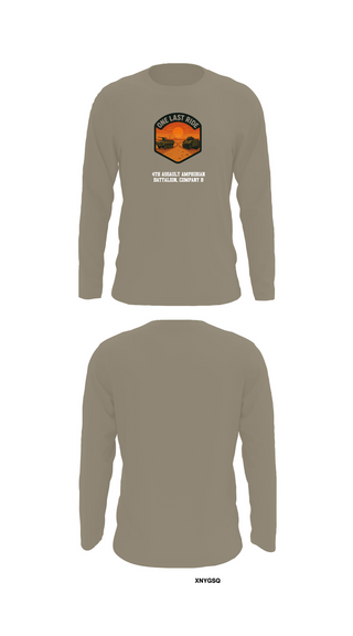 Long Sleeve Performance Shirt, 4th Assault Amphibian Battalion, Company B, , Teamtime, Team time, sublimation, custom sports apparel, team uniforms, spirit wear, spiritwear, sports uniforms, custom shirts, team store, custom team store, fundraiser sports, apparel fundraiser
