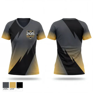 Womens Short Sleeve Vneck Shirt, The 205 Baseball, Baseball, Teamtime, Team time, sublimation, custom sports apparel, team uniforms, spirit wear, spiritwear, sports uniforms, custom shirts, team store, custom team store, fundraiser sports, apparel fundraiser