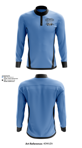 Quarter Zip Jacket, Summerland Bobcats, Women's Basketball, Teamtime, Team time, sublimation, custom sports apparel, team uniforms, spirit wear, spiritwear, sports uniforms, custom shirts, team store, custom team store, fundraiser sports, apparel fundraiser