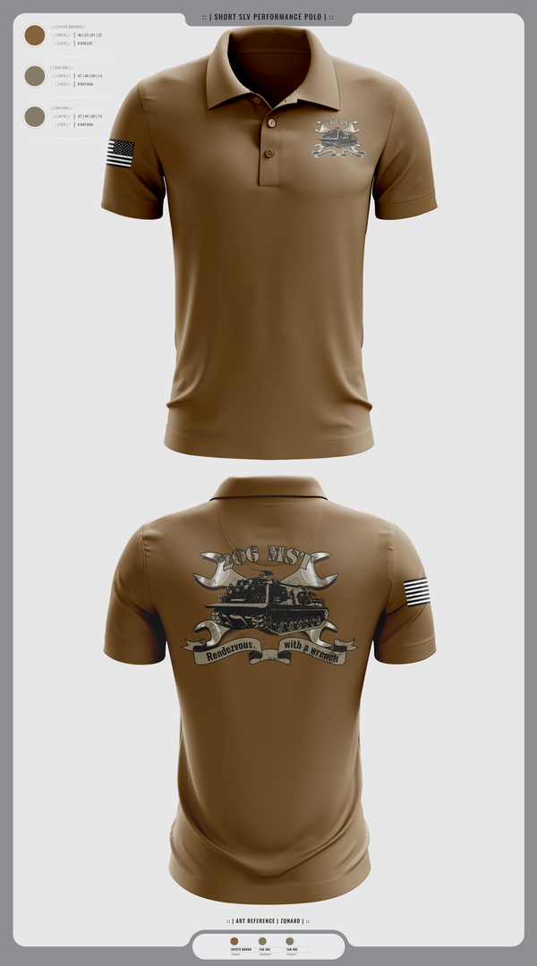 Short Sleeve Performance Polo, 206th MST, , Teamtime, Team time, sublimation, custom sports apparel, team uniforms, spirit wear, spiritwear, sports uniforms, custom shirts, team store, custom team store, fundraiser sports, apparel fundraiser