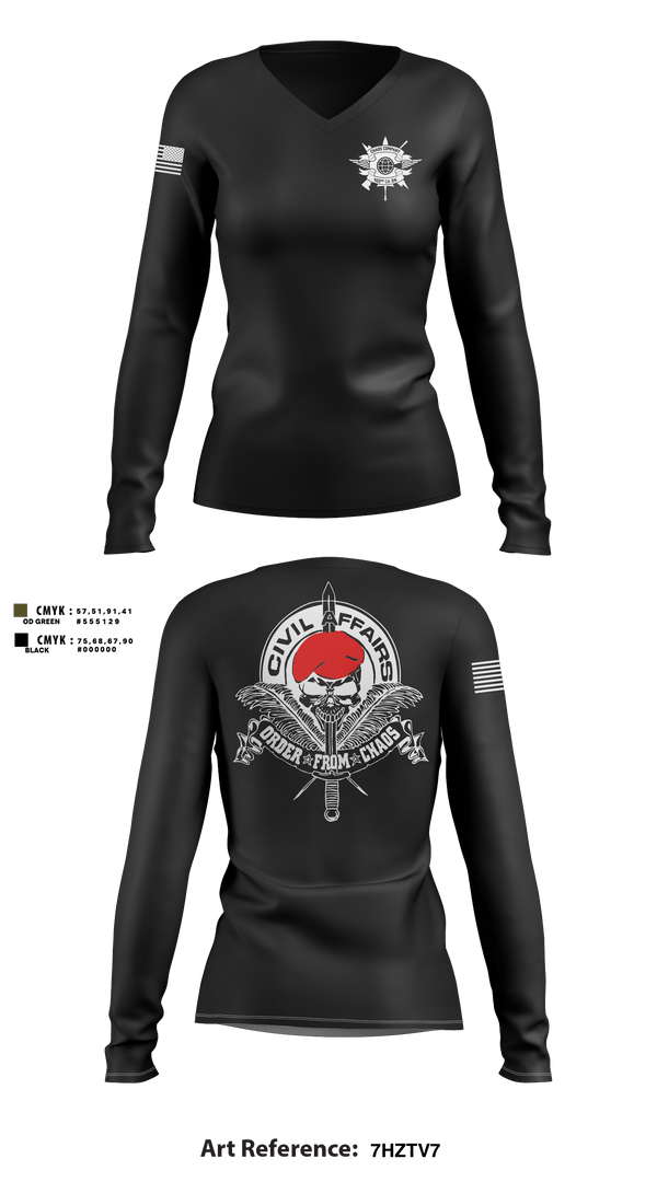 Womens Long Sleeve Vneck Shirt, Joint Medical Unit, Army, Teamtime, Team time, sublimation, custom sports apparel, team uniforms, spirit wear, spiritwear, sports uniforms, custom shirts, team store, custom team store, fundraiser sports, apparel fundraiser