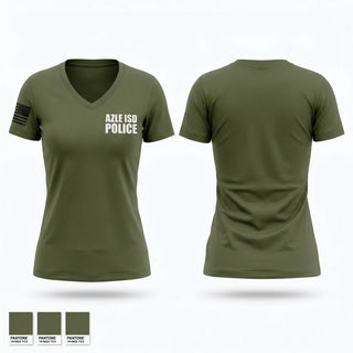 Womens Short Sleeve Vneck Shirt, Azle ISD Police, Police, Teamtime, Team time, sublimation, custom sports apparel, team uniforms, spirit wear, spiritwear, sports uniforms, custom shirts, team store, custom team store, fundraiser sports, apparel fundraiser