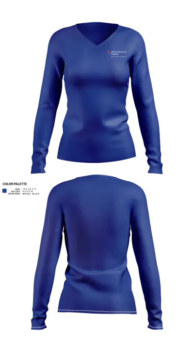 Albany Memorial Hospital 16201632 Women's Long Sleeve V-neck Shirt - 21