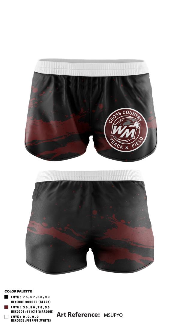 Track Shorts, West Mecklenburg, Track & Field, Teamtime, Team time, sublimation, custom sports apparel, team uniforms, spirit wear, spiritwear, sports uniforms, custom shirts, team store, custom team store, fundraiser sports, apparel fundraiser