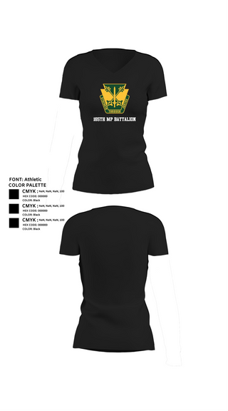 Womens Short Sleeve Vneck Shirt, 165th MP Battalion, , Teamtime, Team time, sublimation, custom sports apparel, team uniforms, spirit wear, spiritwear, sports uniforms, custom shirts, team store, custom team store, fundraiser sports, apparel fundraiser