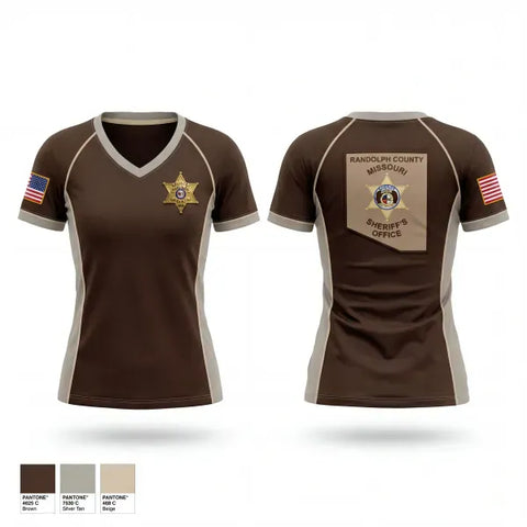 Womens Short Sleeve Vneck Shirt, Randolph County Sheriff's Department, Police, Teamtime, Team time, sublimation, custom sports apparel, team uniforms, spirit wear, spiritwear, sports uniforms, custom shirts, team store, custom team store, fundraiser sports, apparel fundraiser