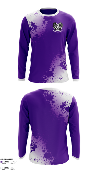 Long Sleeve Performance Shirt, Deering Rams Soccer, Men's Soccer, Teamtime, Team time, sublimation, custom sports apparel, team uniforms, spirit wear, spiritwear, sports uniforms, custom shirts, team store, custom team store, fundraiser sports, apparel fundraiser