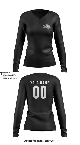 Womens Long Sleeve Vneck Shirt, Tribes, Softball, Teamtime, Team time, sublimation, custom sports apparel, team uniforms, spirit wear, spiritwear, sports uniforms, custom shirts, team store, custom team store, fundraiser sports, apparel fundraiser