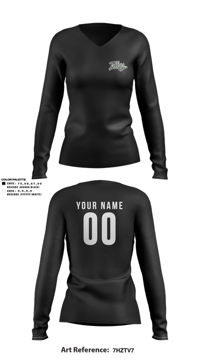 Tribes 82829702 Women's Long Sleeve V-neck Shirt - 5