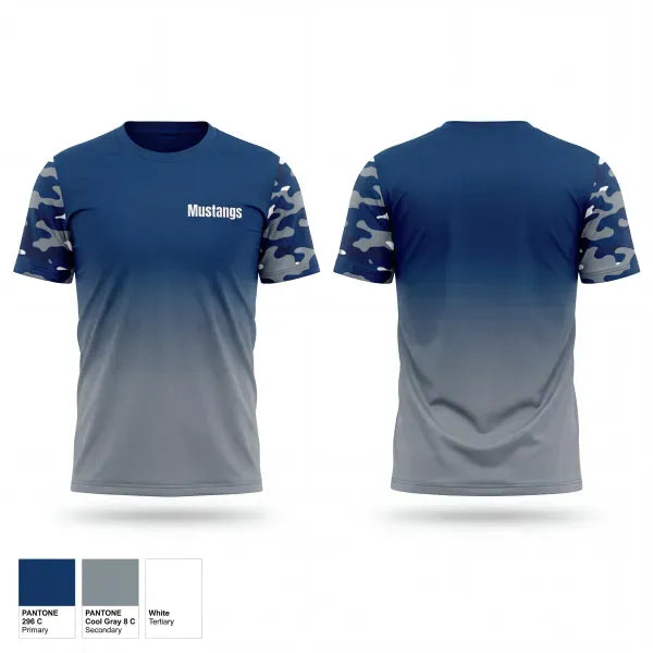 Short Sleeve Performance Shirt, Mustangs, Baseball, Teamtime, Team time, sublimation, custom sports apparel, team uniforms, spirit wear, spiritwear, sports uniforms, custom shirts, team store, custom team store, fundraiser sports, apparel fundraiser