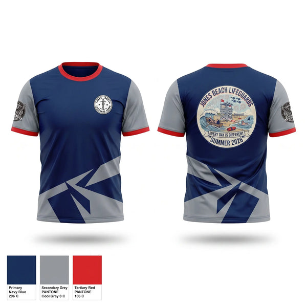 Soft Poly Tee Cotton Like Feel, Jones Beach Lifeguard Corp, , Teamtime, Team time, sublimation, custom sports apparel, team uniforms, spirit wear, spiritwear, sports uniforms, custom shirts, team store, custom team store, fundraiser sports, apparel fundraiser