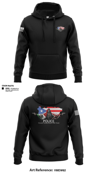 Hoodie, D3 Violent Crimes Reduction Team, Police, Teamtime, Team time, sublimation, custom sports apparel, team uniforms, spirit wear, spiritwear, sports uniforms, custom shirts, team store, custom team store, fundraiser sports, apparel fundraiser