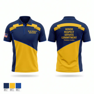 Short Sleeve Performance Polo, Blue Angles Squadron, Navy, Teamtime, Team time, sublimation, custom sports apparel, team uniforms, spirit wear, spiritwear, sports uniforms, custom shirts, team store, custom team store, fundraiser sports, apparel fundraiser