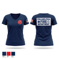 Engine 10/Ladder 11/Battalion 1 Women's Short Sleeve V-neck Shirt - 1