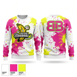 Crew Neck Sweatshirt, Bayside Bananas, Baseball, Teamtime, Team time, sublimation, custom sports apparel, team uniforms, spirit wear, spiritwear, sports uniforms, custom shirts, team store, custom team store, fundraiser sports, apparel fundraiser