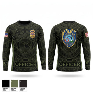 Long Sleeve Performance Shirt, NAS Pensacola Police / Security Forces, Navy, Teamtime, Team time, sublimation, custom sports apparel, team uniforms, spirit wear, spiritwear, sports uniforms, custom shirts, team store, custom team store, fundraiser sports, apparel fundraiser