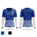 Dolgeville Blue Devils 80728885 Women's Long Sleeve V-neck Shirt - 1