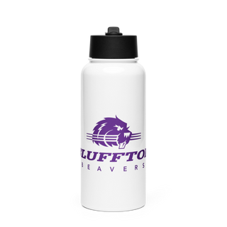 Bluffton University 87987155 Stainless Steel Water Bottle with a Straw Lid