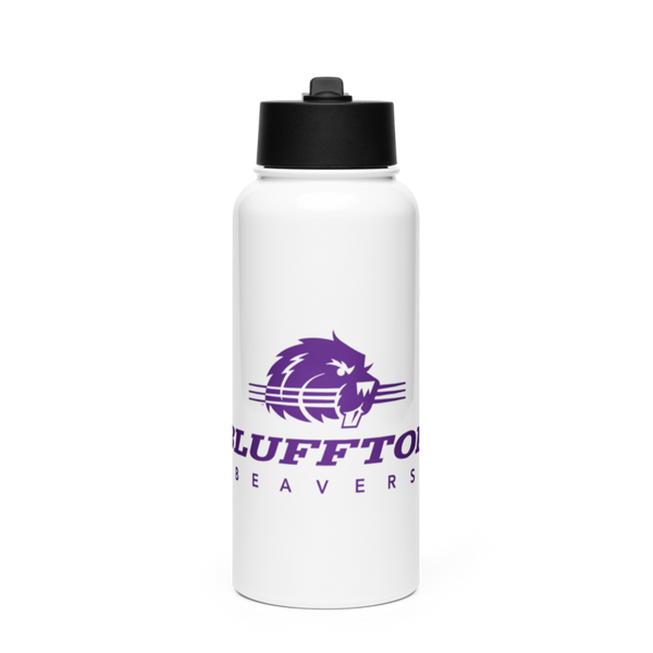 Bluffton University 87987155 Stainless Steel Water Bottle with a Straw Lid