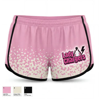 Womens Shorts, Maryland lady chargers, Women's Basketball, Teamtime, Team time, sublimation, custom sports apparel, team uniforms, spirit wear, spiritwear, sports uniforms, custom shirts, team store, custom team store, fundraiser sports, apparel fundraiser