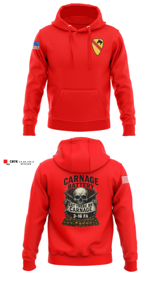 Hoodie, Carnage BTRY, 3-16 FA, , Teamtime, Team time, sublimation, custom sports apparel, team uniforms, spirit wear, spiritwear, sports uniforms, custom shirts, team store, custom team store, fundraiser sports, apparel fundraiser