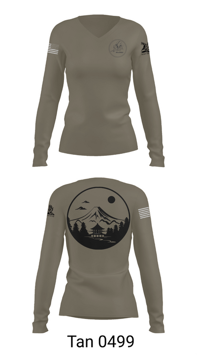 Okinawa 70795461 Women's Long Sleeve V-neck Shirt - 73