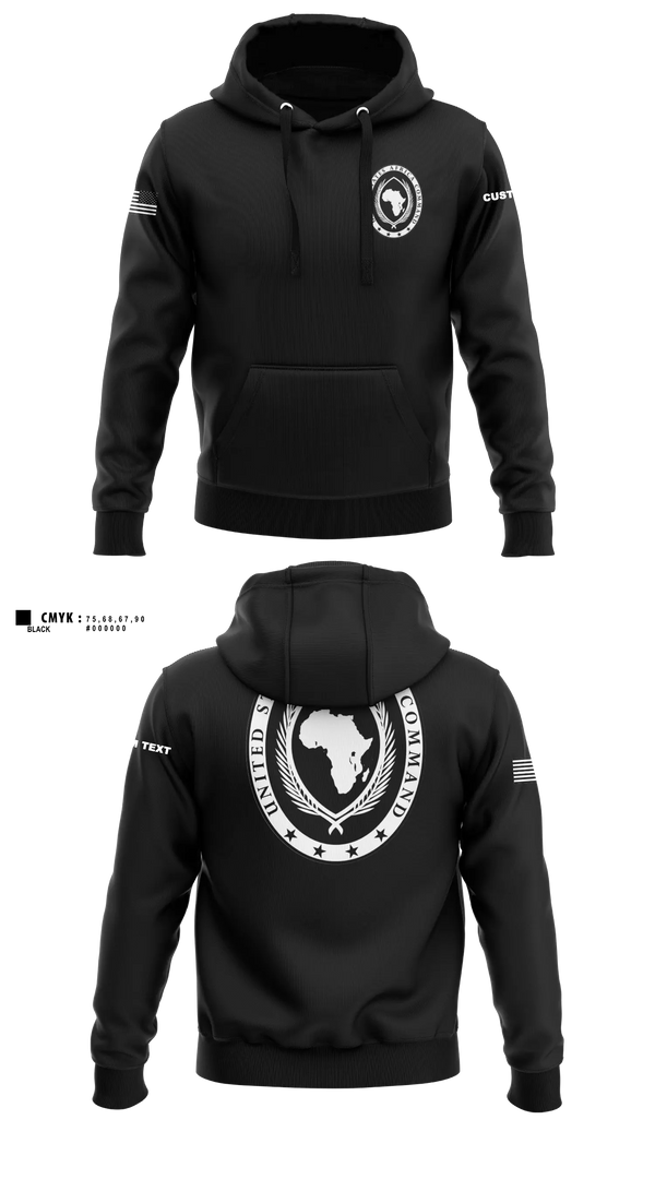 Hoodie, USAFRICOM, Army, Teamtime, Team time, sublimation, custom sports apparel, team uniforms, spirit wear, spiritwear, sports uniforms, custom shirts, team store, custom team store, fundraiser sports, apparel fundraiser