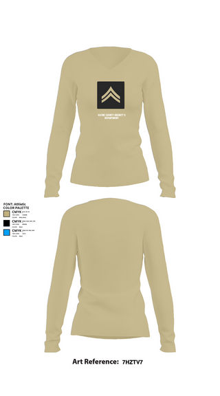 Womens Long Sleeve Vneck Shirt, Wayne County Sheriff’s Department, Police, Teamtime, Team time, sublimation, custom sports apparel, team uniforms, spirit wear, spiritwear, sports uniforms, custom shirts, team store, custom team store, fundraiser sports, apparel fundraiser